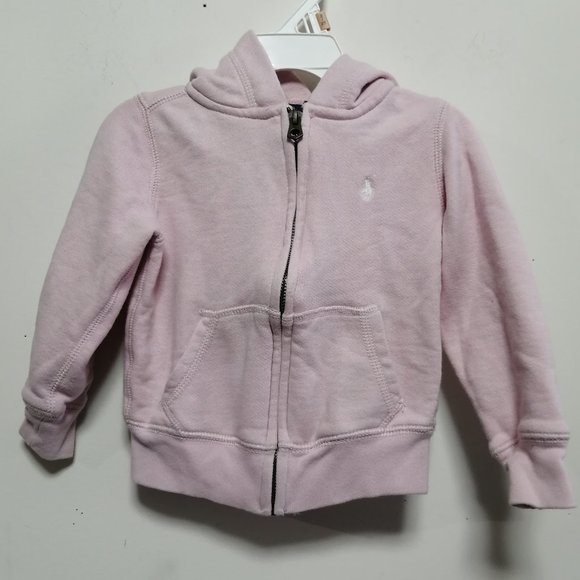 BNWT Polo by Ralph Lauren Kids Hoodie Jacket Pink Size 3/3T - Picture 2 of 4